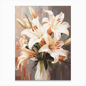 Lily Flower Still Life Painting 3 Dreamy Canvas Print