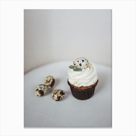 Quail Cupcake 1 Canvas Print