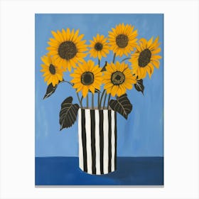 Sunflowers In A Vase 27 Canvas Print