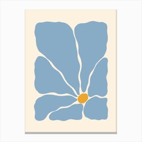 Abstract Flower 02 - Light Blue Canvas Print