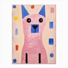 Playful Illustration Of Dog For Kids Room 1 Canvas Print