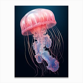 Sea Nettle Jellyfish Illustration 3 Canvas Print