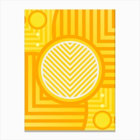 Geometric Abstract Glyph in Happy Yellow and Orange n.0035 Canvas Print