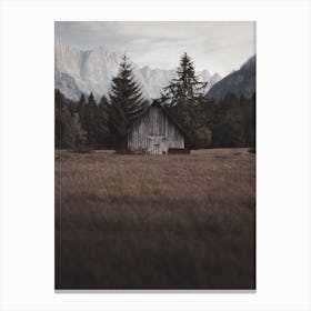 California Mountain Barn Canvas Print