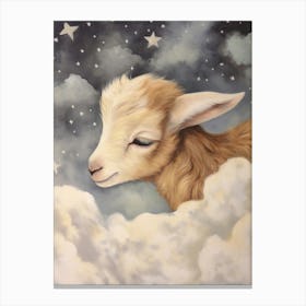 Sleeping Baby Goat 2 Canvas Print