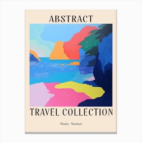 Abstract Travel Collection Poster Phuket Thailand 4 Canvas Print