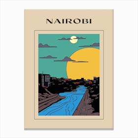 Minimal Design Style Of Nairobi, Kenya 3 Poster Canvas Print