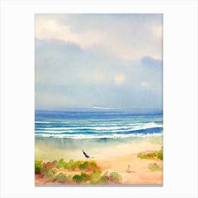Patnem Beach 2, Goa, India Watercolour Canvas Print