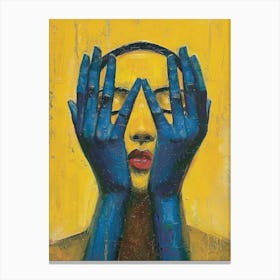 Blue Hands Canvas Print