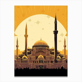 Hagia Sophia Ayasofya Pixel Art 3 Canvas Print
