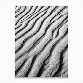 Pattern Of A Sand Dune In Black And White In The Sahara Desert Canvas Print