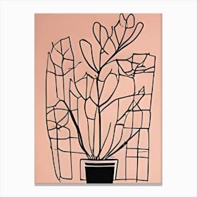 Plant In A Pot Canvas Print