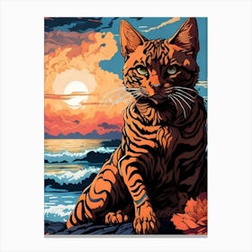 Sunset Cat Canvas Print