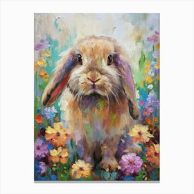 English Lop Rabbit Painting 4 Canvas Print