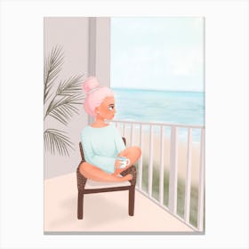 Balcony Beach View Canvas Print