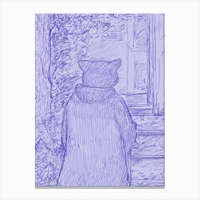 Bear In The Doorway Canvas Print