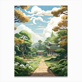 Meiji Shrine Inner Garden Japan 1 Illustration 1 Canvas Print