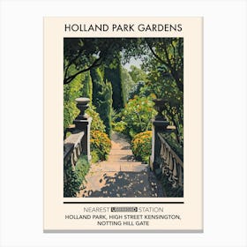 Holland Park Gardens London Parks Garden 4 Canvas Print