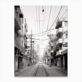 Tel Aviv, Israel, Photography In Black And White 8 Canvas Print