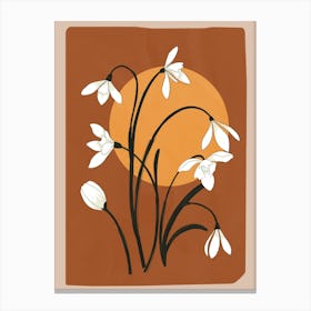 Beautiful Snowdrop Flowers 1 Canvas Print