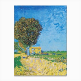 Avenue At Arles With Houses (1888), Vincent Van Gogh Canvas Print