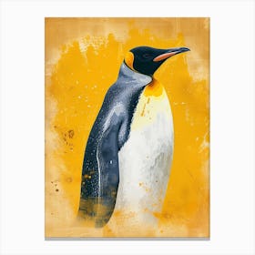 King Penguin Ross Island Colour Block Painting 2 Canvas Print