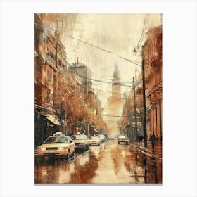 Wet City Canvas Print