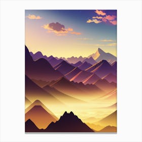 Abstract Mountain Landscape 5 Canvas Print