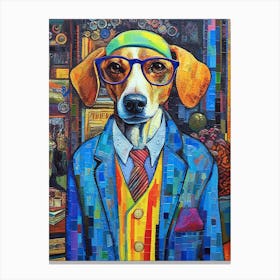 Fashionista 'S Dog Canvas; Oil Painted Glamour Canvas Print