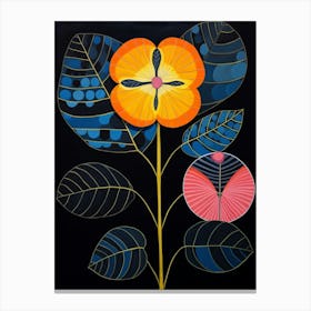 Lantana 1 Hilma Af Klint Inspired Flower Illustration Canvas Print