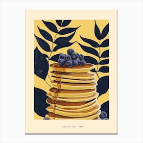 Breakfast Time Art Deco Poster Canvas Print