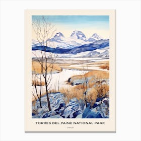 Torres Del Paine National Park Chile 2 Poster Canvas Print