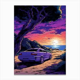Nissan Silvia 240sx Ghibli Style Canvas Print
