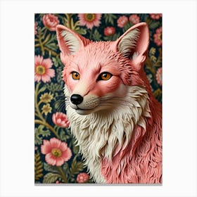 William Morris Pink Fox Canvas Print