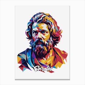 Socrates 02 Portrait WPAP Pop Art Canvas Print