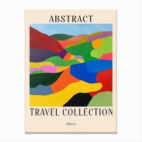 Abstract Travel Collection Poster Albania 5 Canvas Print