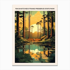 Fakahatchee Strand Preserve State Park Midcentury Travel Poster Canvas Print