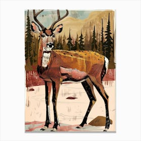 Deer Illustration 5 Canvas Print