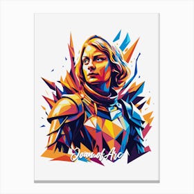 Joan Of Arc 01 Portrait WPAP Pop Art Canvas Print