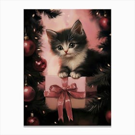 Christmas Kitten 3 Canvas Print