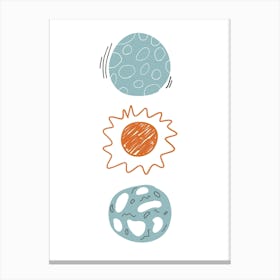 Cute Planets Space Kids Room 1 Canvas Print