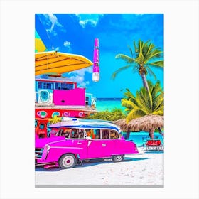 Isla Mujeres Mexico Pop Art Photography Tropical Destination Canvas Print