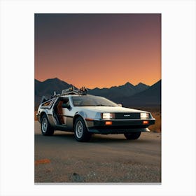 Back To The Future Delorean Canvas Print