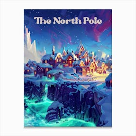 The North Pole Christmas Travel Art Illustration Leinwandbilder