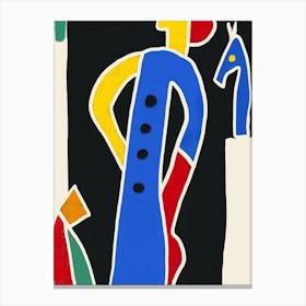 The Woman In the art gallery Canvas Print