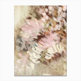 Blush Pink Sage Green Floral Abstract 2 Canvas Print