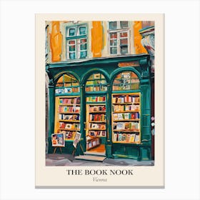 Vienna Book Nook Bookshop 1 Poster Canvas Print