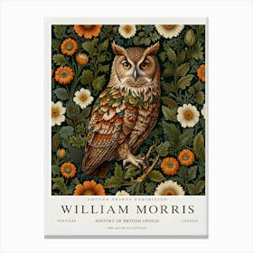 William Morris Owl 6 Canvas Print