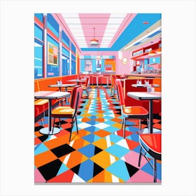 Retro Diner Colour Pop 3 Canvas Print