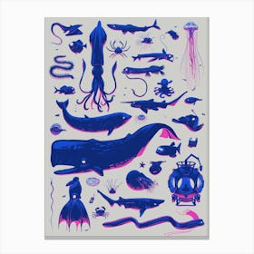 Creatures Of The Deep Canvas Print